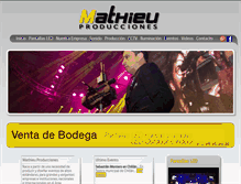Tablet Screenshot of mathieuproducciones.cl